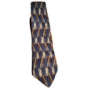 Jimmy V Jim Valvano Collection One Men’s Blue Silver Geometric Silk Necktie